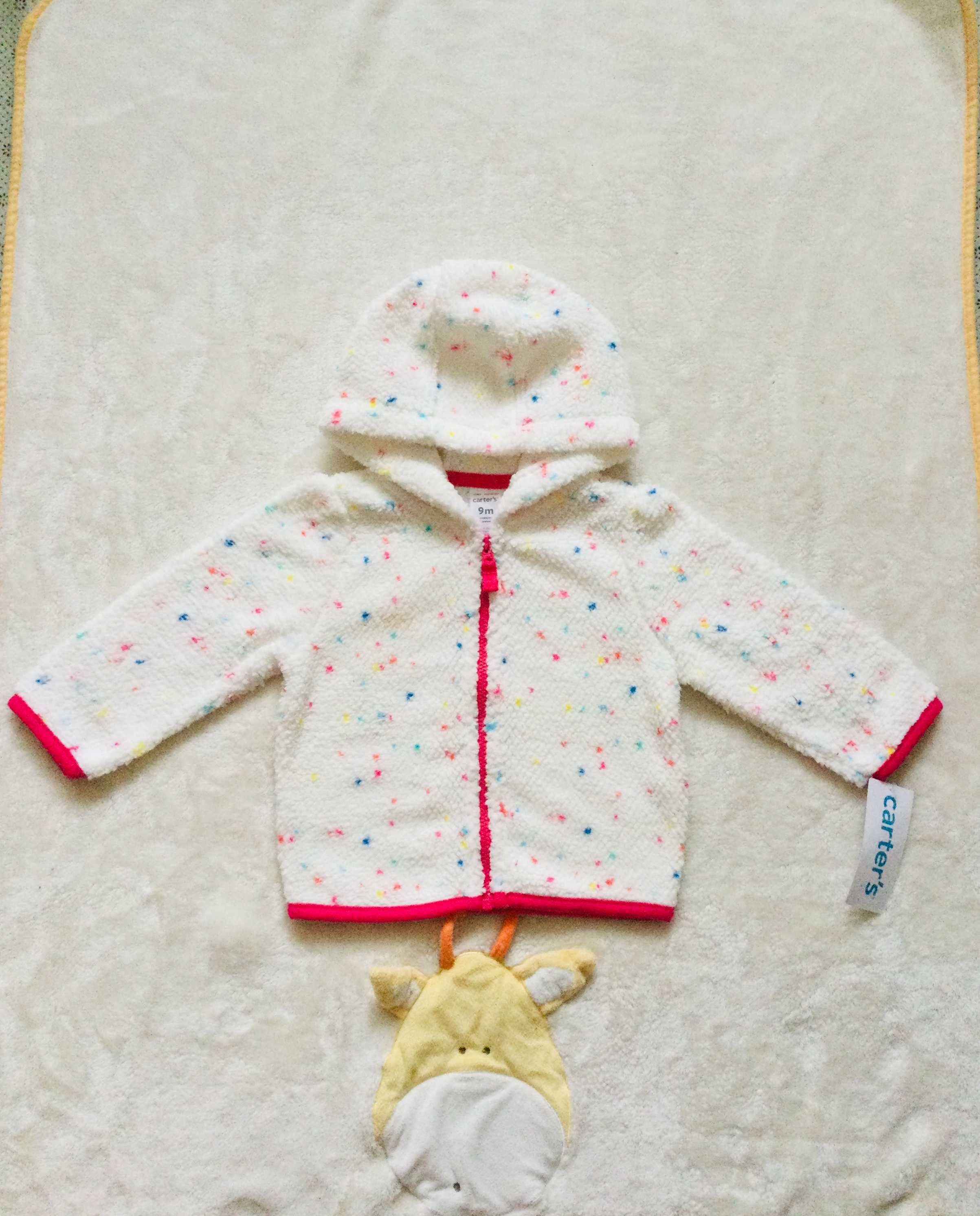 Carters 9 міс- 1 рік стильна курточка на замку, худі, толстовка