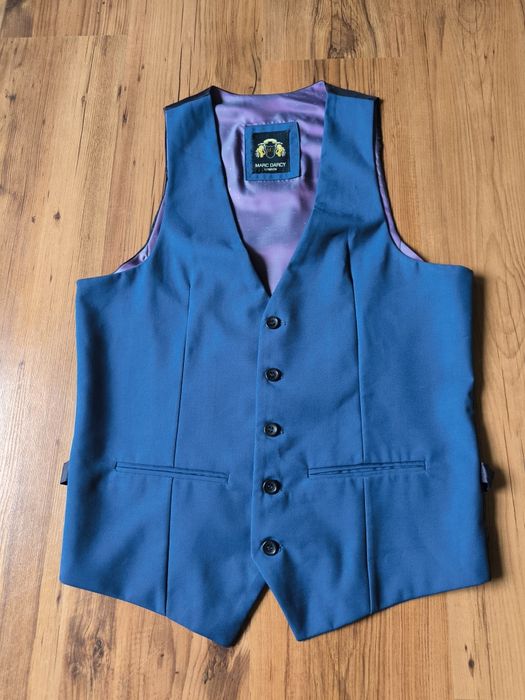 Marc Darcy London kamizelka męska niebieska 36 elegancka