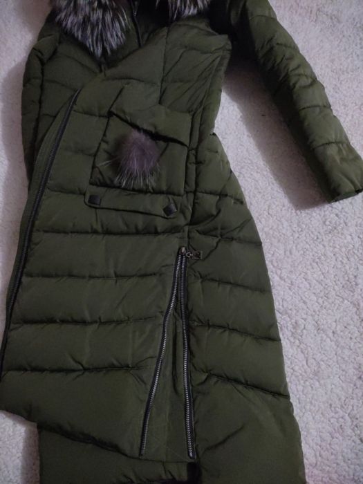 Пальто пуховик жіночий довгий