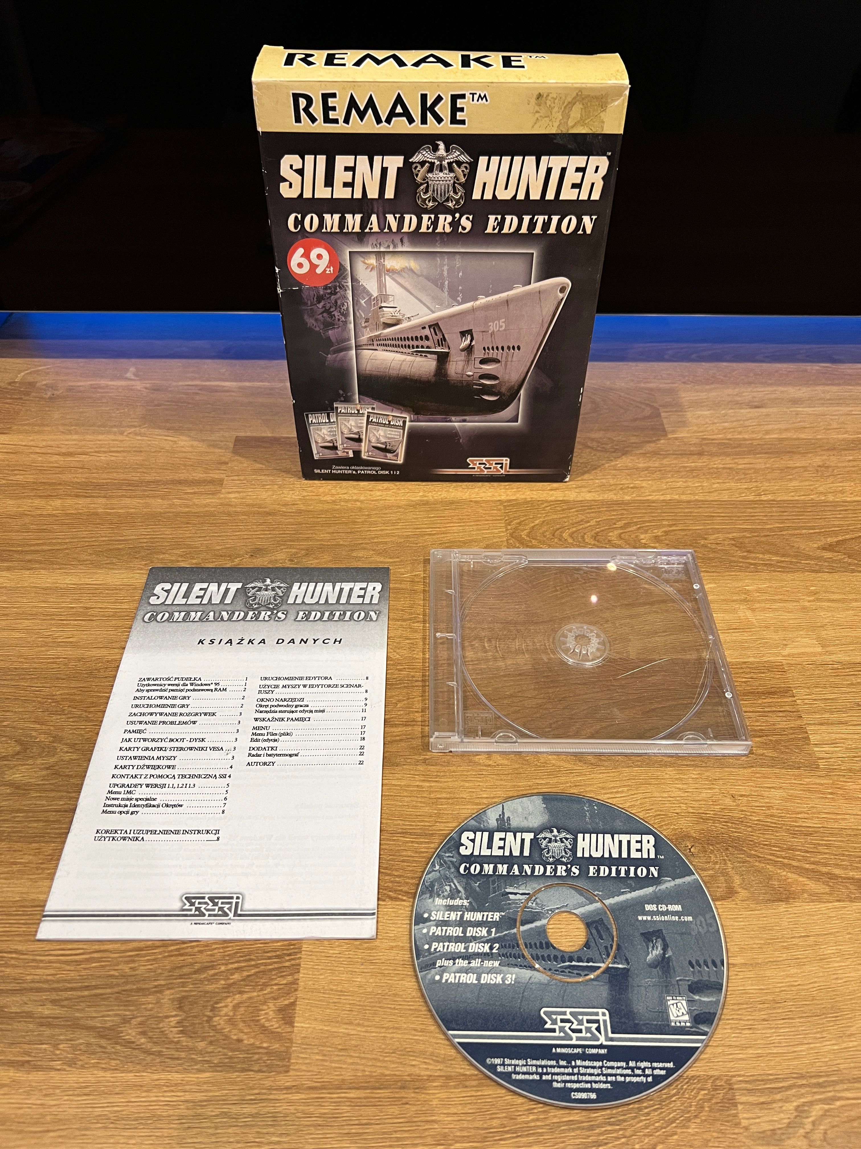 Silent Hunter Commander’s Edition (PC PL 1999) BIG BOX polskie wydanie