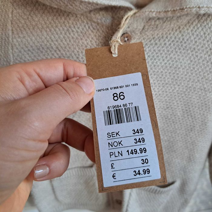 86 1-1,5 NEWBIE Kapphal sweterek rozpinany beż