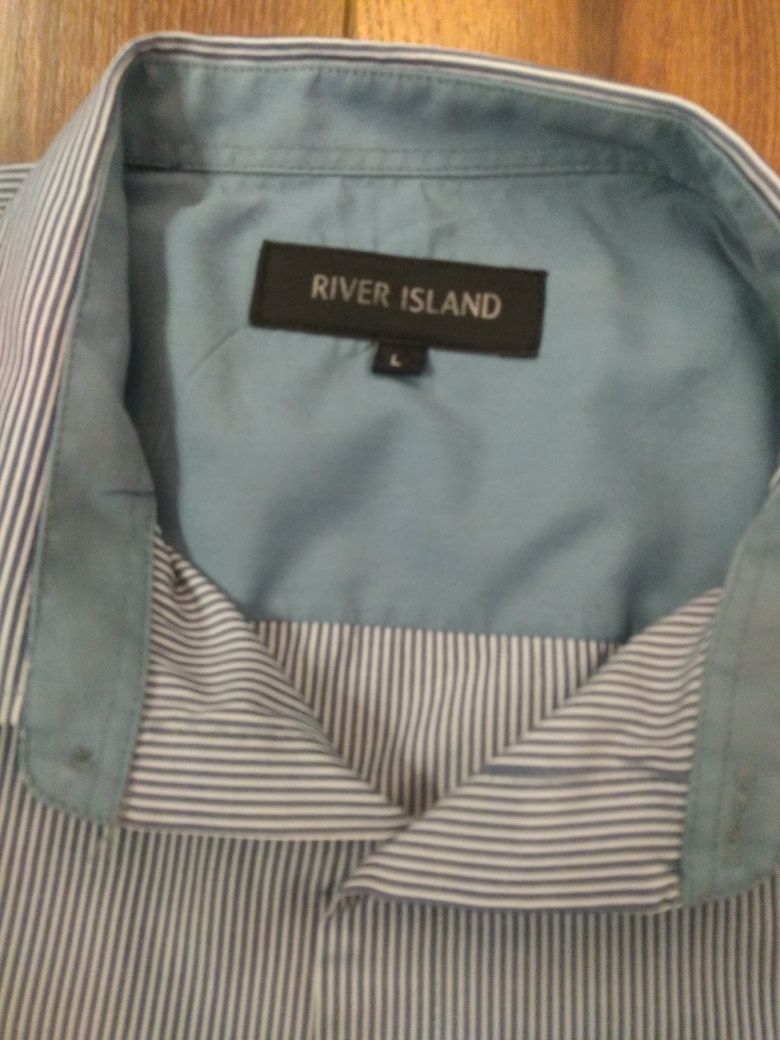 Męska koszula River Island, rozm. L, w niebieskie paski, nowa