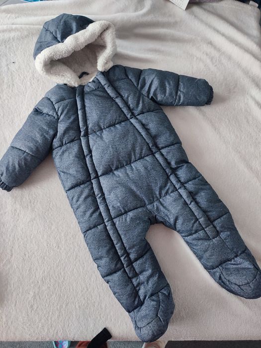 Nowy Szary popielaty kombinezon zimowy rozmiar 68-74 F&F
