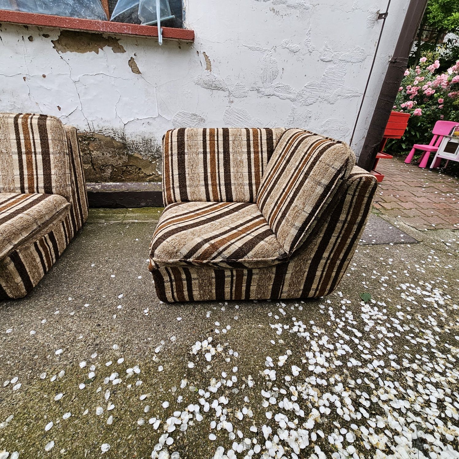 Zestaw wypoczynkowy Moduły vintage sofa lata 70.