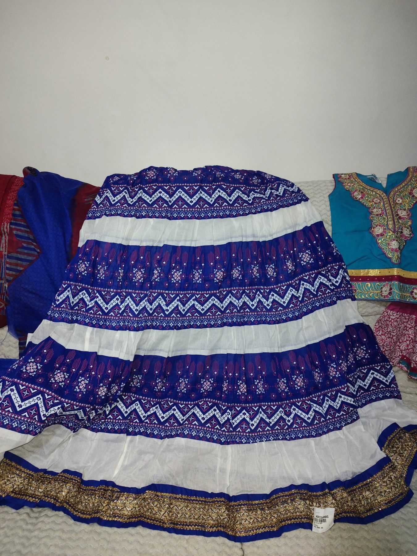 Сари-ткань для пошива, Юбка,  Костюм для девочки .Индия