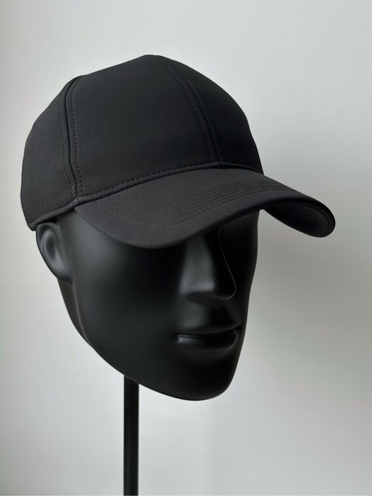 Тепла бейсболка софтшелл чорна | Кепка на флісі | Бейсболка softshell