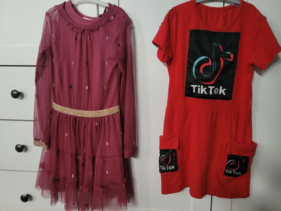 Coccodrillo sukienka tiulowa tik tok czerwona 122/128