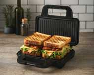 Opiekacz Do Kanapek I Panini 2w1 1400W + Płyty Non-Stick + Lampki LED