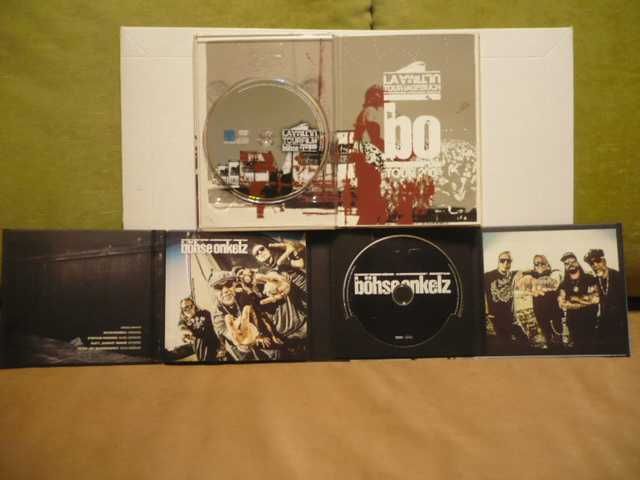 Płyty CD + DVD grupy  Bohse Onkelz La ultima... + Bohse Onkelz.