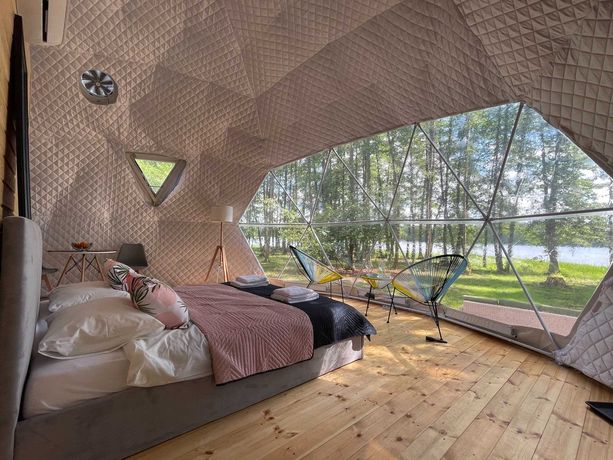 Glamping namiot sferyczny kopuła 38m2