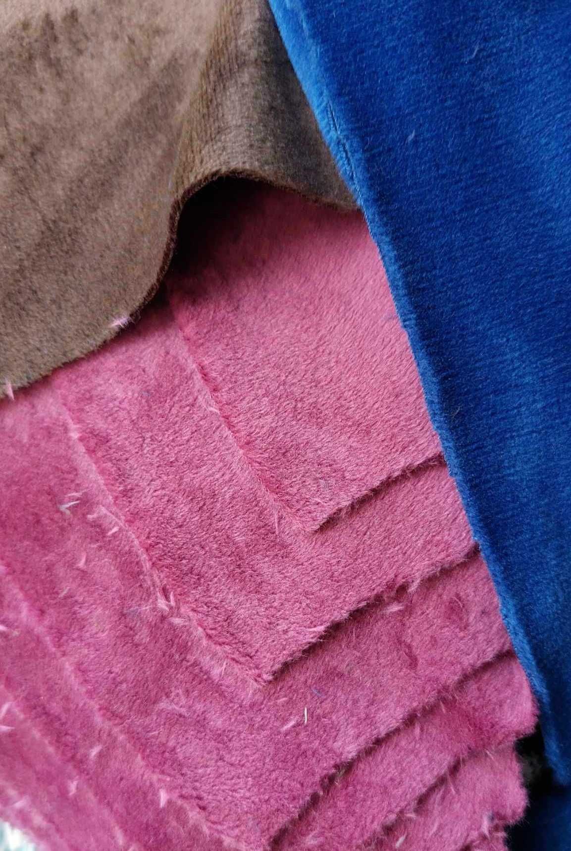 Welurowe skrawki aksamitne ścinki mix velvet skrawki tkanin 5kg