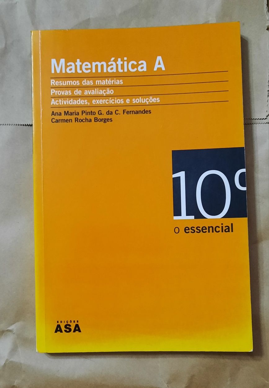 Livro de apoio escolar matemática A 10°ano