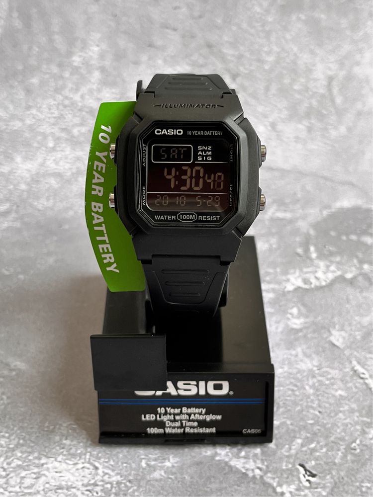Casio W-800H-1BV Годинник класичний касіо спортивные часы Ø37мм