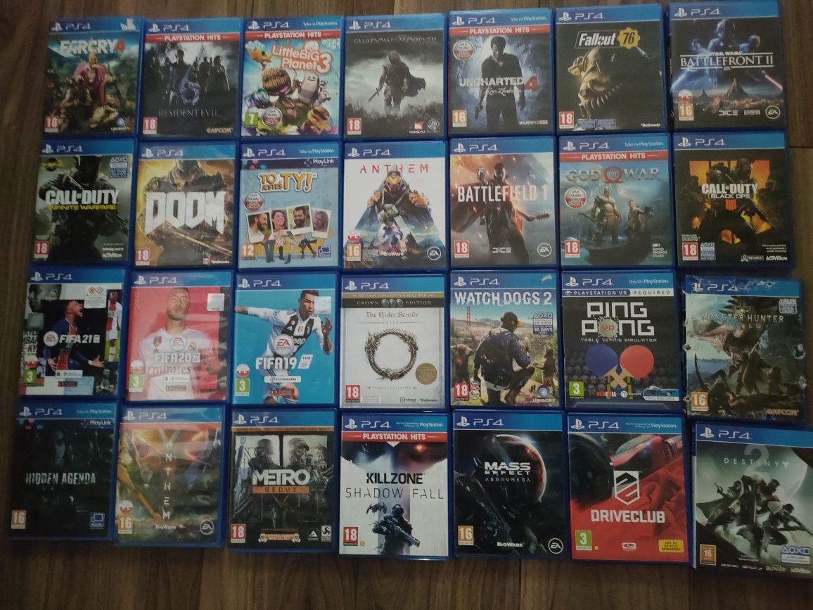 gry ps 4 różne tytuły