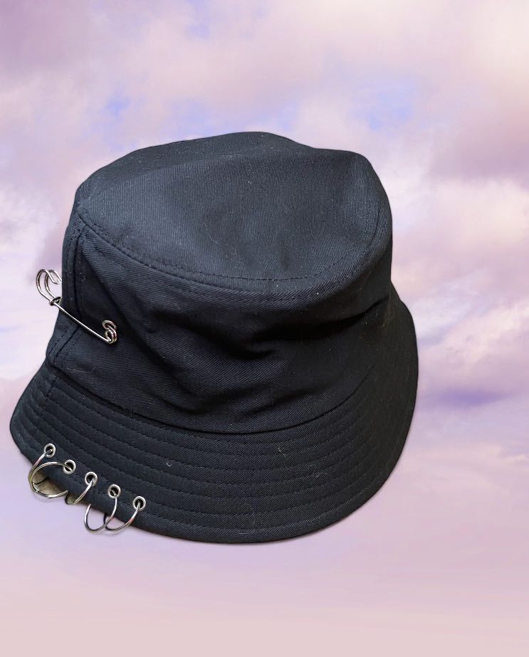 Kapelusz bucket hat czarny idealny na lato 100% bawełny na codzień