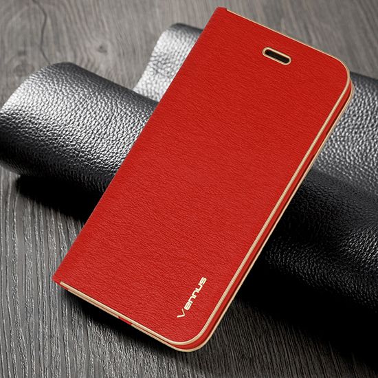 Kabura Vennus Book Z Ramką Do Samsung Galaxy S24 Ultra Czerwona