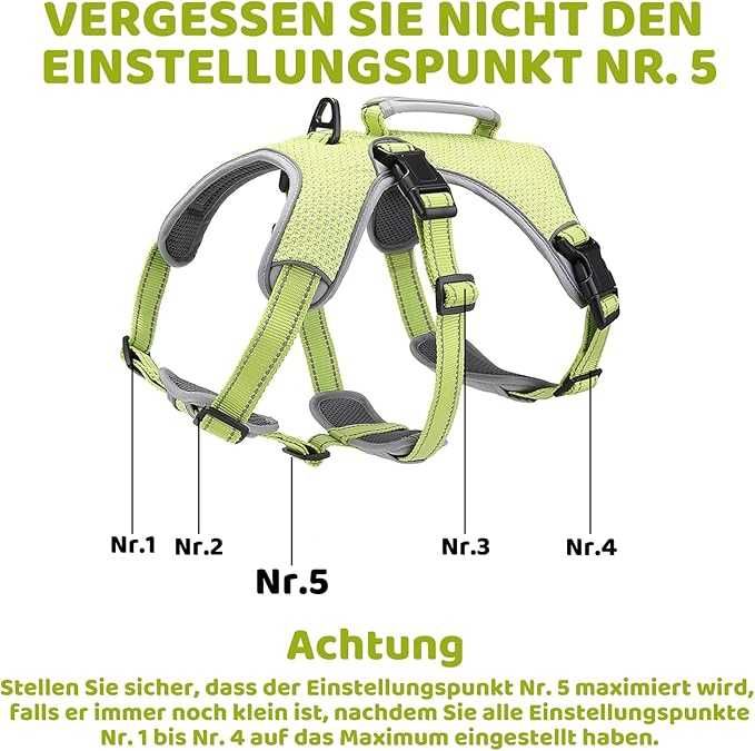 Wielofunkcyjne szelki dla psa BELPRO, zielone rozmiar M