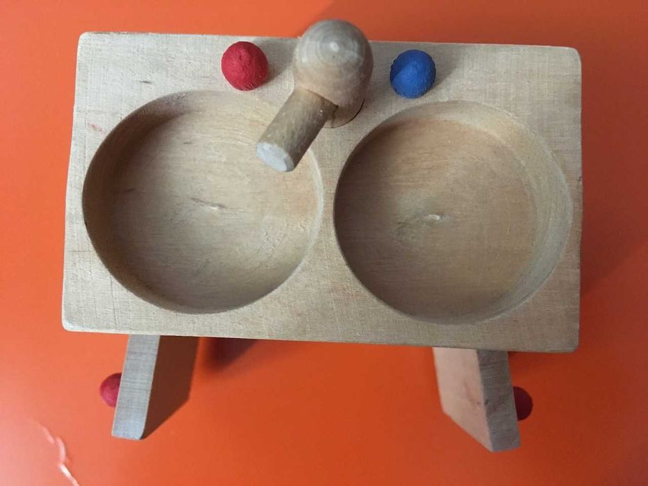 Mebelki dla lalek umywalka drewniana