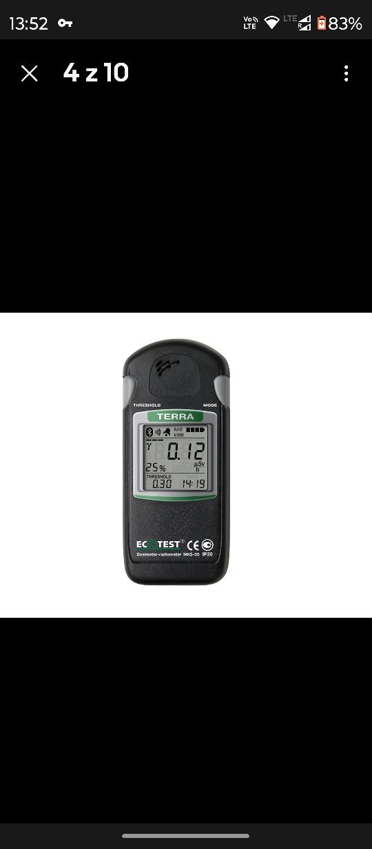 Sprzedam miernik Terra MKS 05 (Ecotest) z BlueTooth - wersja angielska