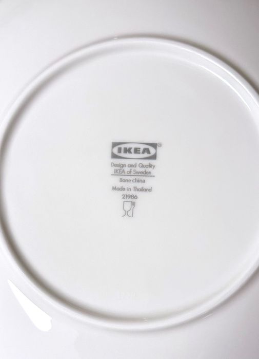 Zastawa stołowa IKEA SKYN na 12 osób - porcelana kostna/bone china
