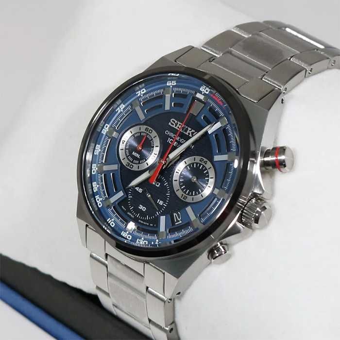 Оригинал! Часы мужские Seiko SSB407P1 хронограф годинник 100М