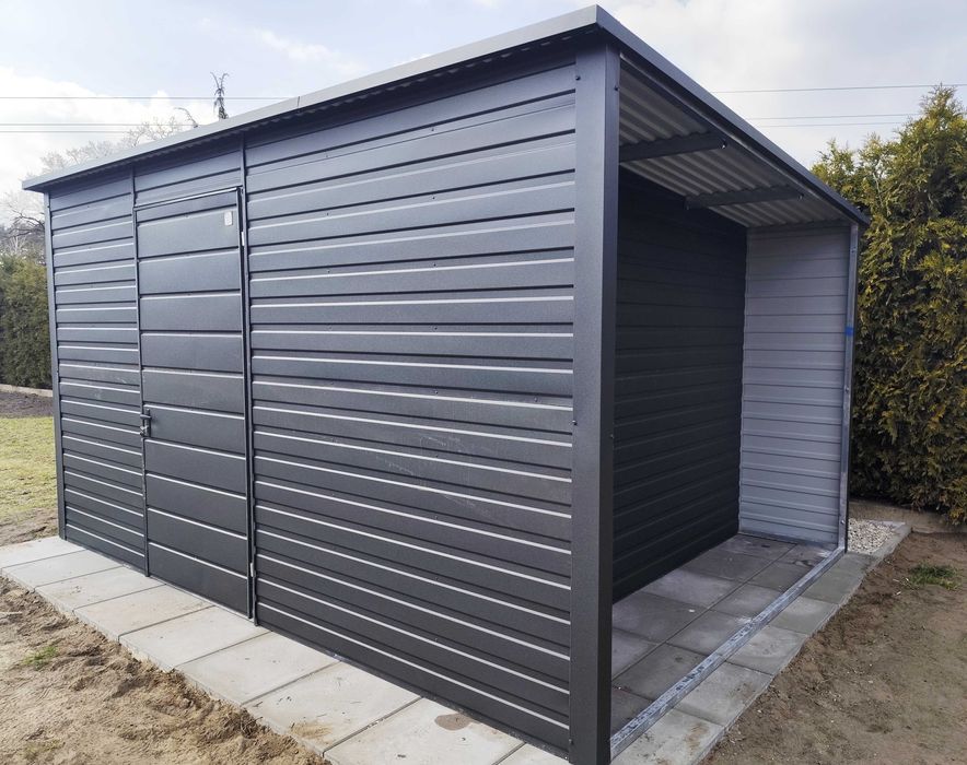 Domek Narzędziowy + Wiata DREWUTNIA