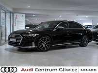 Audi S8 Oś skrętna Pneumatyka Akt Tempomat HUD B&O Dociągi Masaże Wentylacja