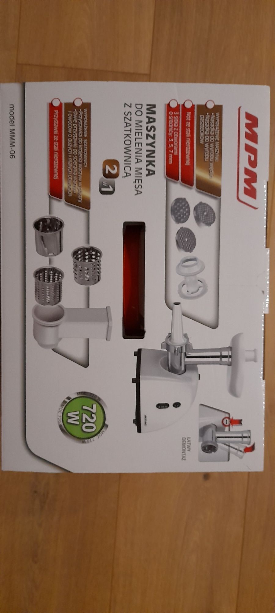 Maszynka do mielenia mięsa + szatkownica model MPM MMM-06