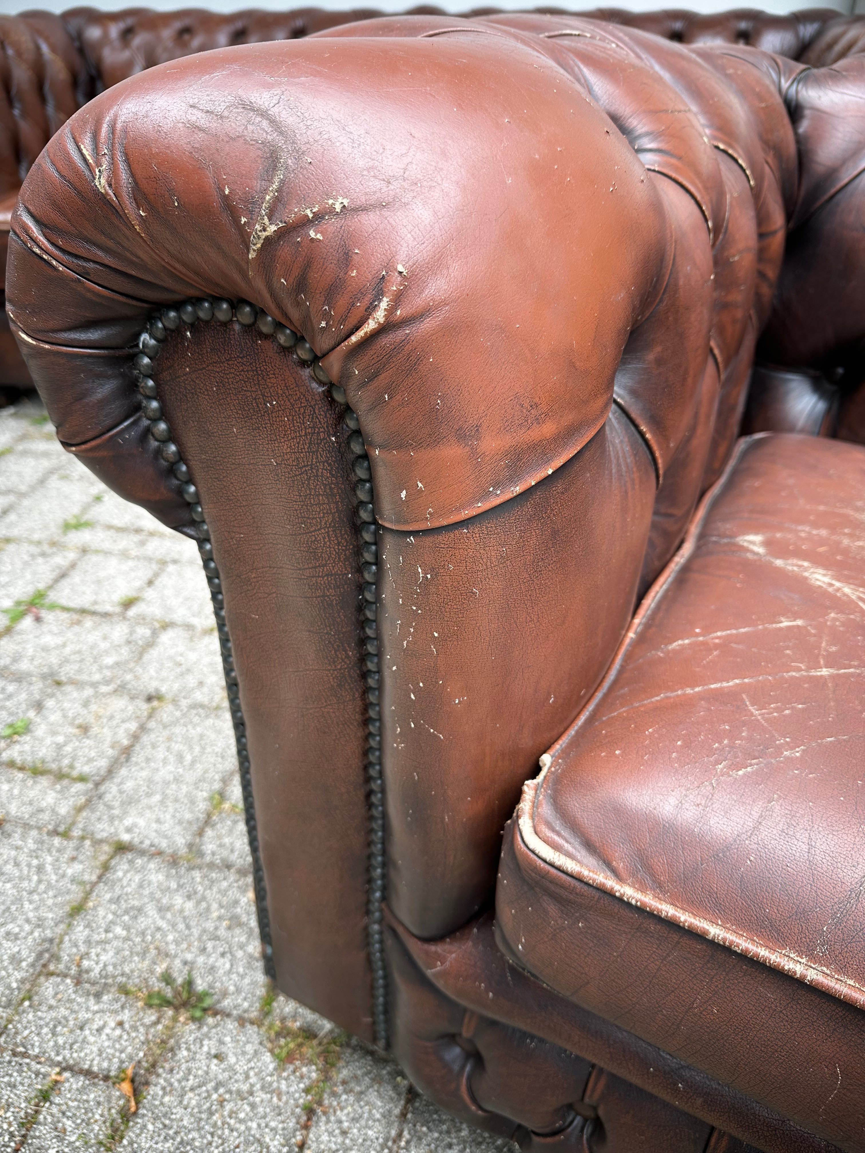 Sofa, 2 fotele chesterfield