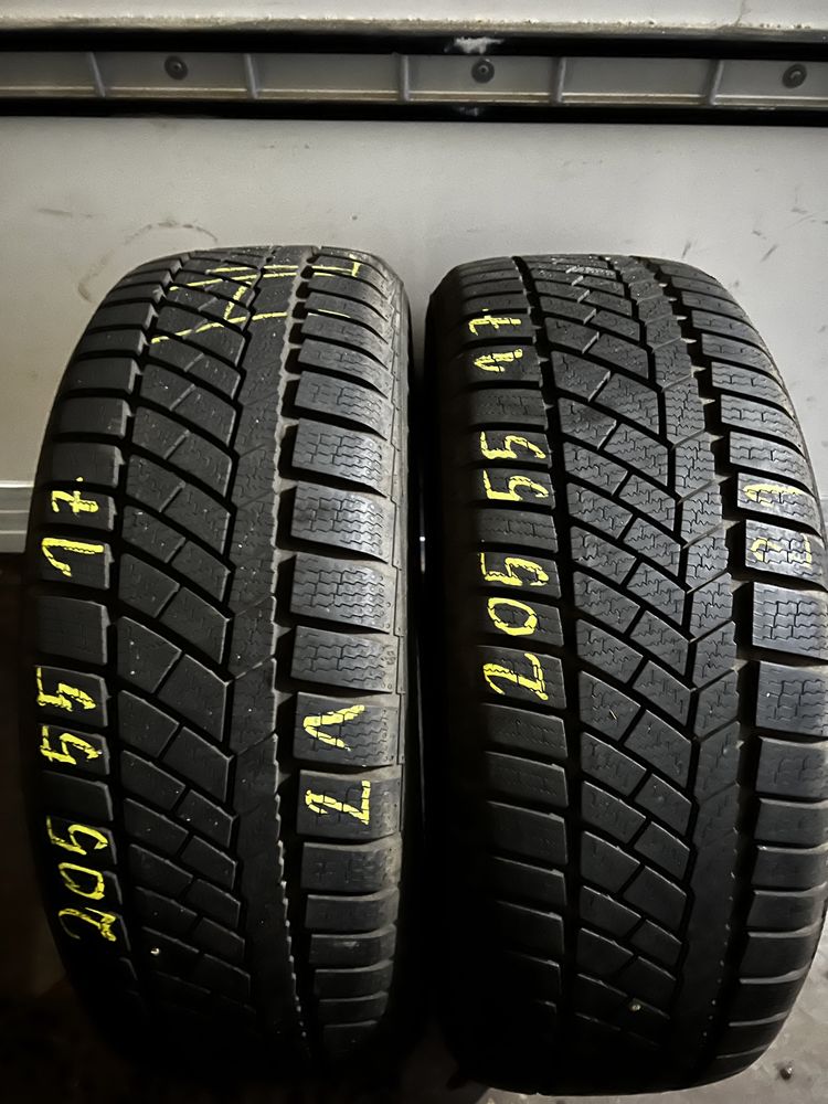 Dwie opony continental contiwintercontact ts830p 205/55/17 2021r.