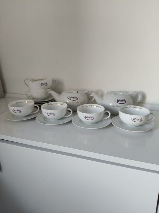 Zestaw do herbaty filiżanki dzbanek porcelanowy porcelana kawowy