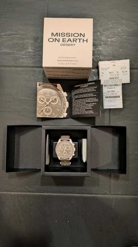 Omega x Swatch SO33T103 Pustynia - Biokeramika w Kolorach Piasku