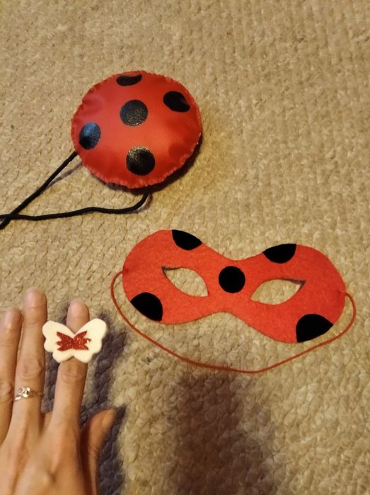 Набор ігровий костюм плаття кармен Леди Баг  : сумочка , маска , колеч