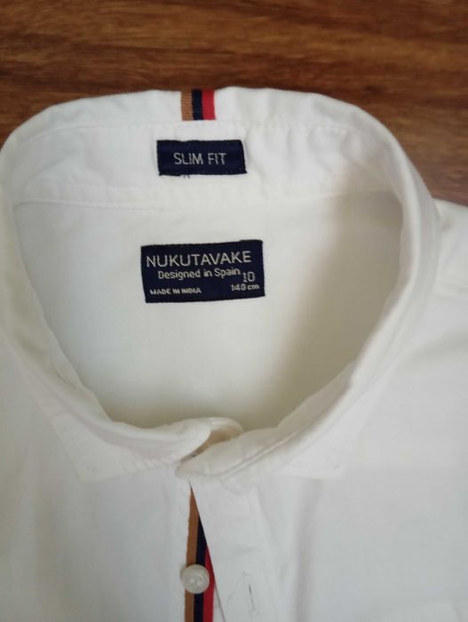 Camisa branca Nukutavake menino 10 anos