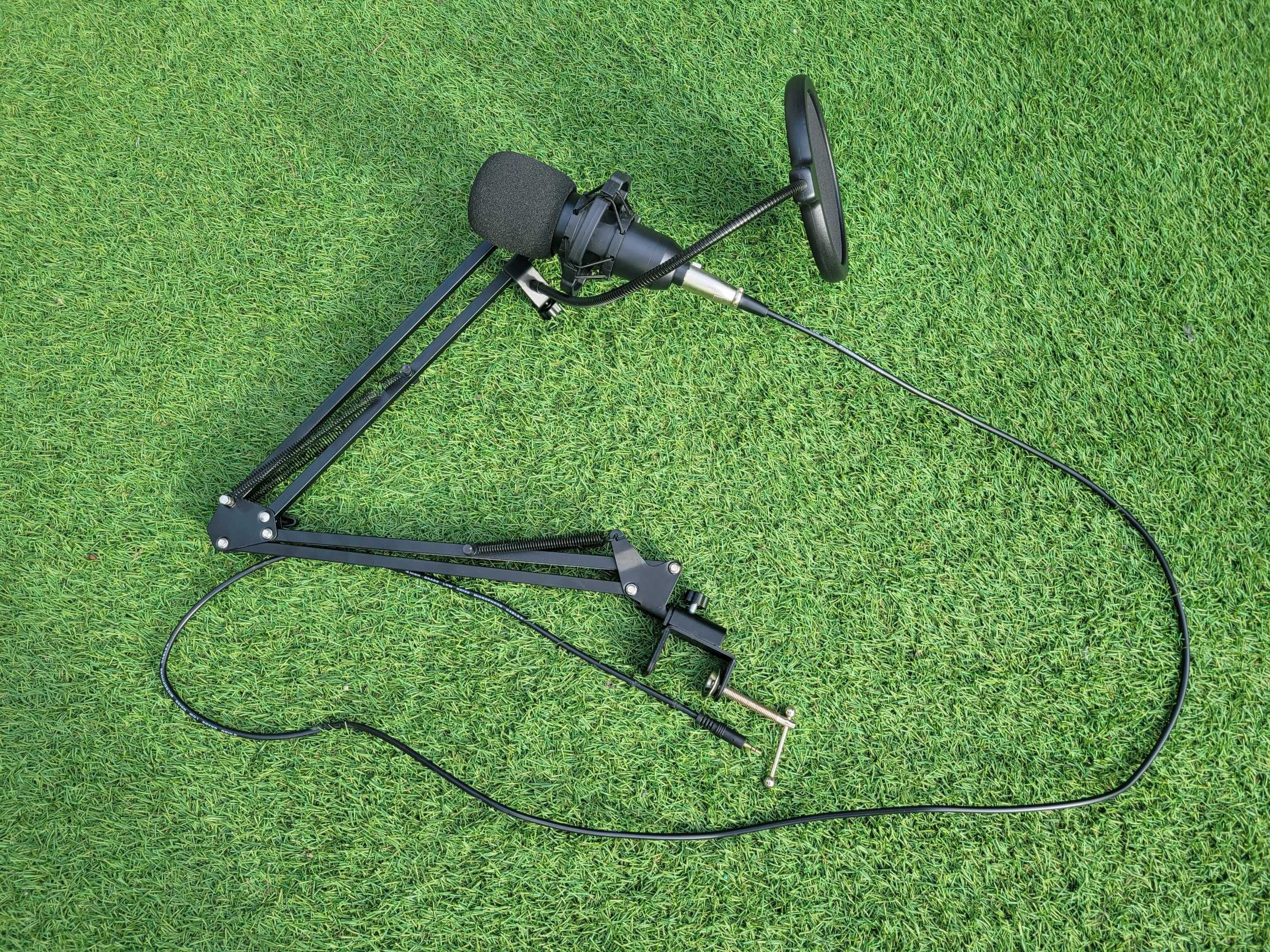 Braço extensível + microfone + filtro pop