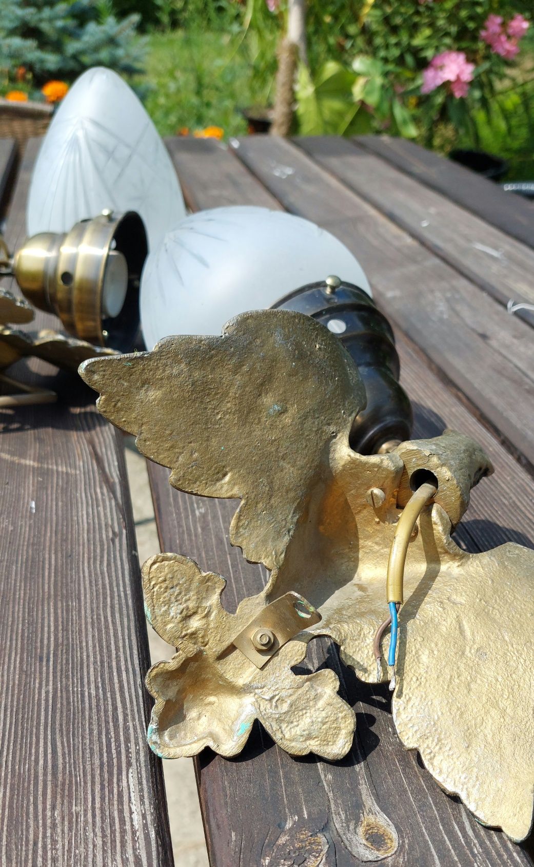 Lampa wisząca  EAGLE żyrandol kryształ kinkiet z orłem mosiądz retro