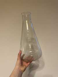 Prl szkło laboratoryjne kolba stożkowa tilvit wazon vintage oldschool