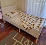 Cama criança IKEA SUNDVIK+colchão INNERLIG + roupa de cama