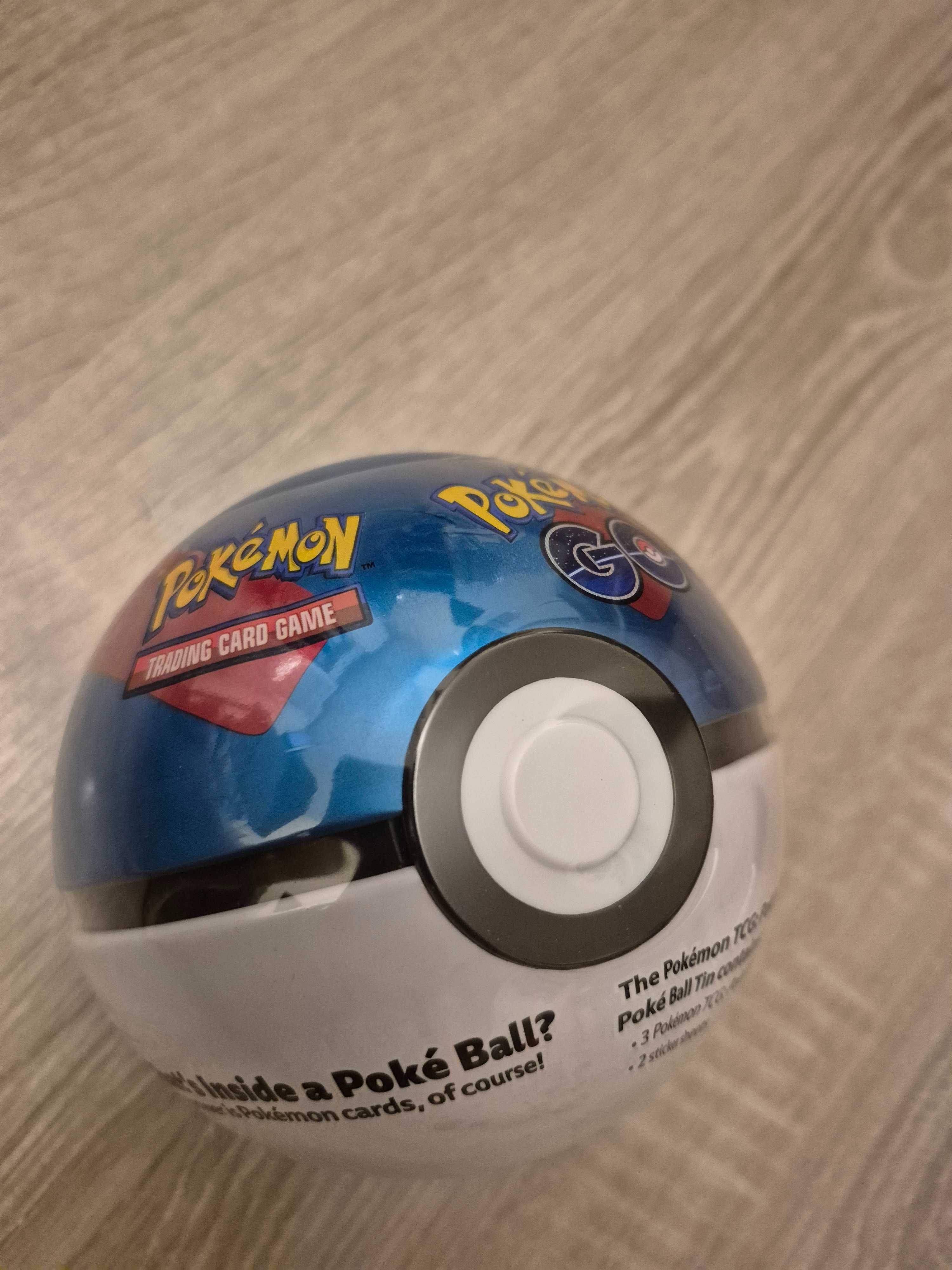 Metalowa kula POKEMON TCG - GO Pokeball TIN - zestaw / niebieska/ NOWY