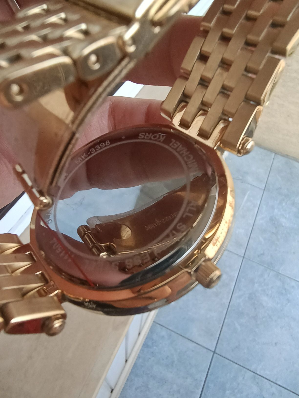 Zegarek damski Michael Kors złoty cyrkonie