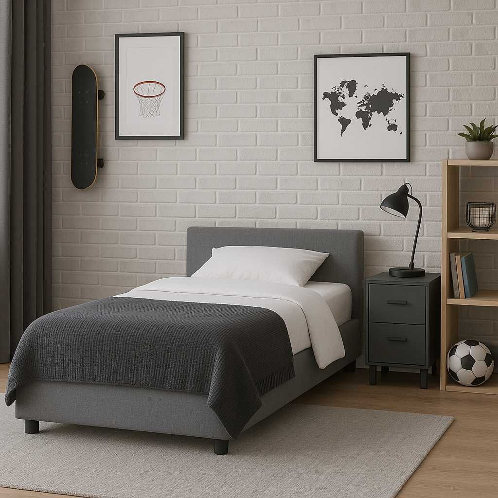 120x 200 łóżko z materacem i pojemnikiem Mini Grey TYLKO 999 zł