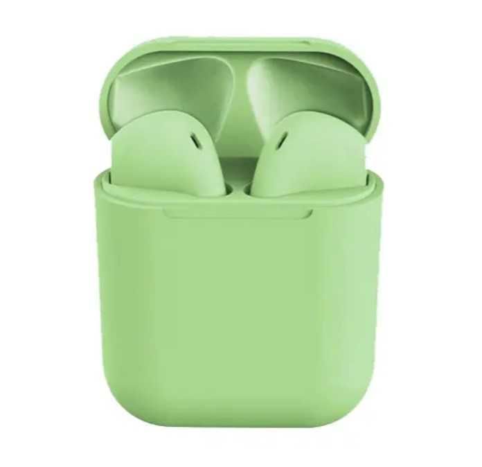 Навушники бездротові bluetooth inPods 12 macaron V5.0 з кейсом, green