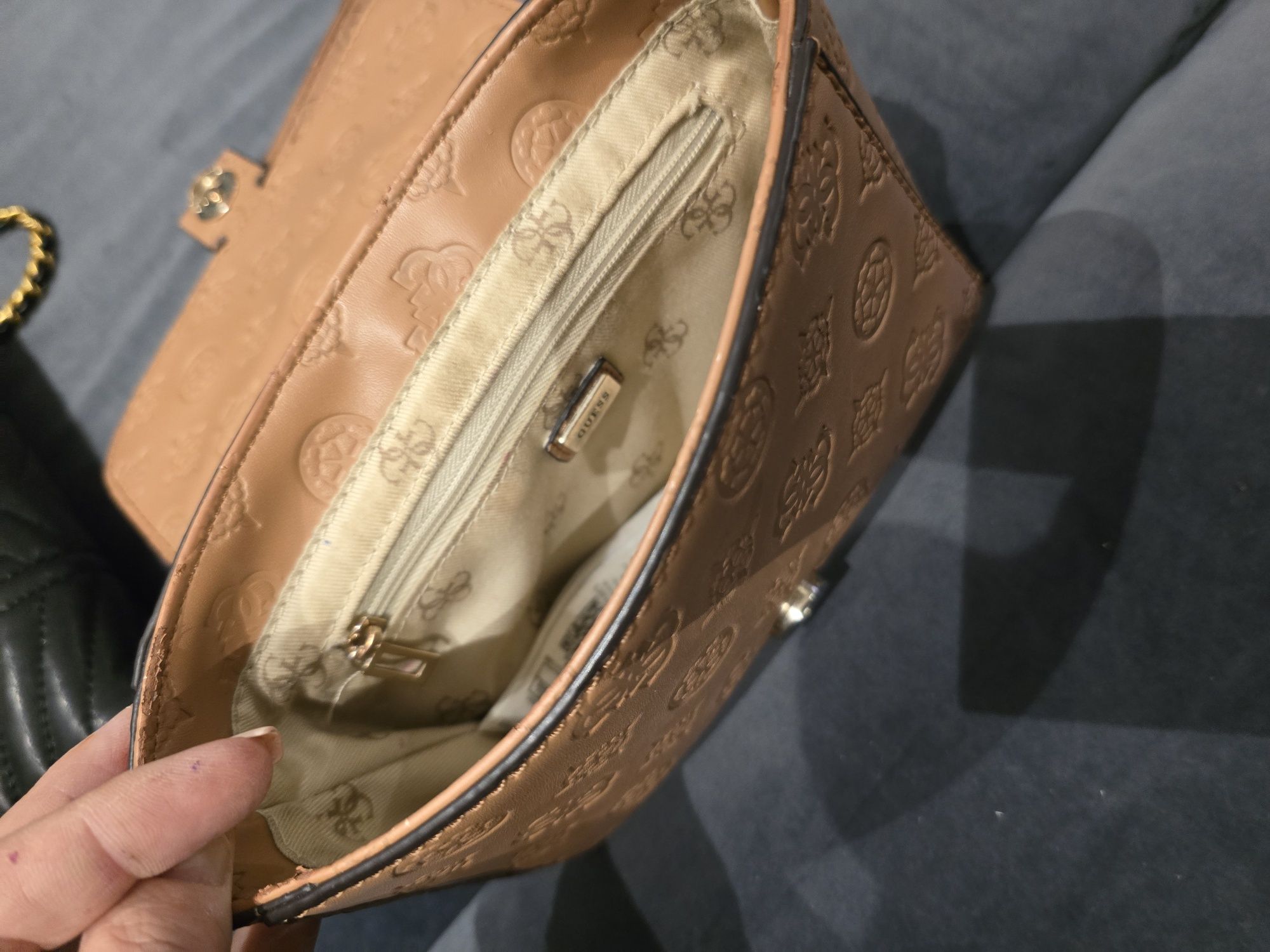 Torba torebka damska GUESS beżowa oryginalna