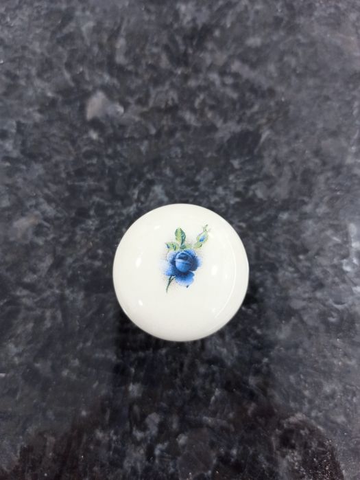 Puxador porcelana Flor Azul