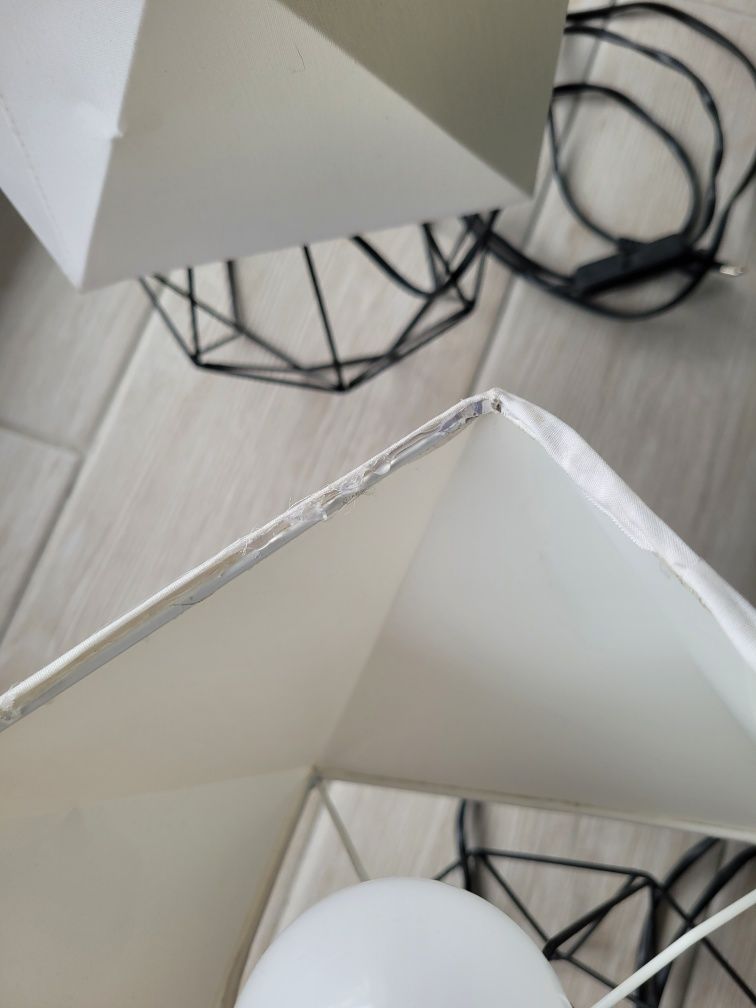 2szt lampek nocnych Loft abażur diament druciana metalowa do gniazdka