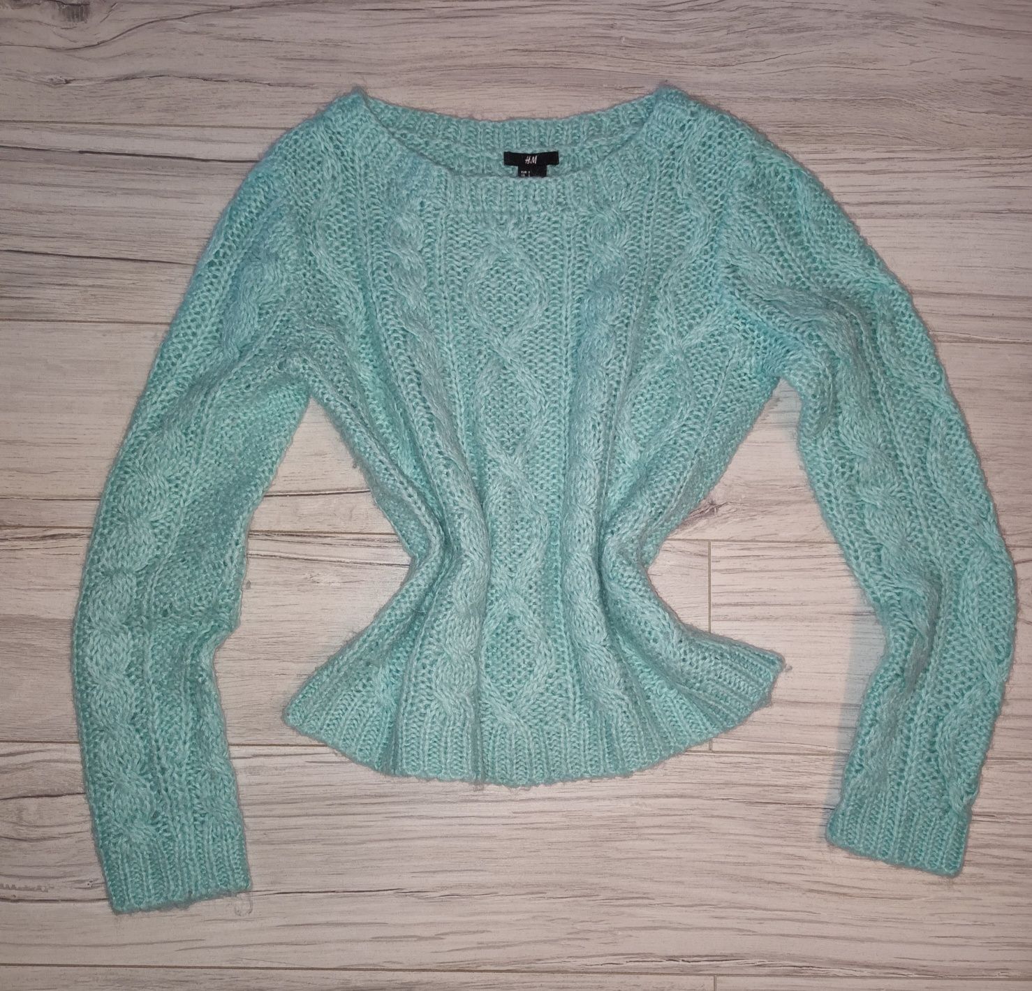 Sweter w warkocze# mocher H& M.