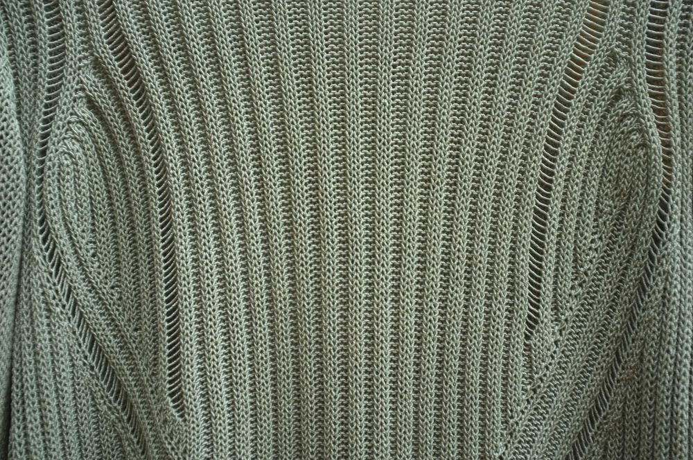 dziergana beżowa lejąca bluzka crochet H&M ażurowa sweterek lekki