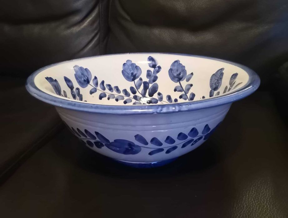 Jarro e bacia Cerâmica Leite