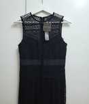 Topshop czarna sukienka koronka gipura 36 38 S M midi goth boho