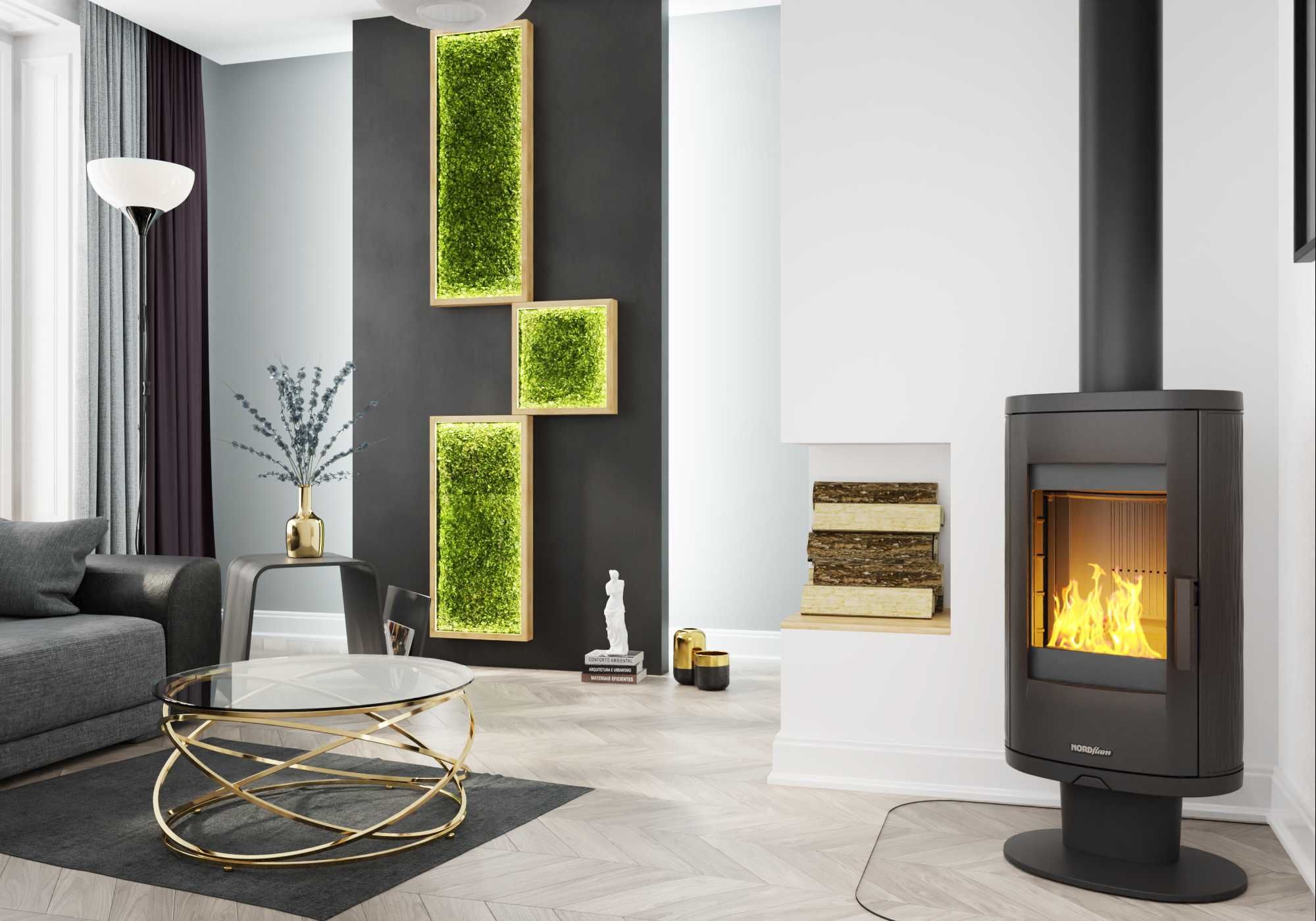 Piec Kominkowy Żeliwny NORDFLAM AUGUSTA 7.8 kW CDP